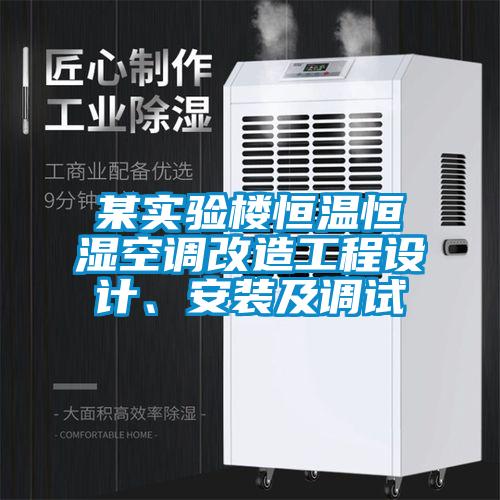 某實驗樓恒溫恒濕空調(diào)改造工程設(shè)計、安裝及調(diào)試