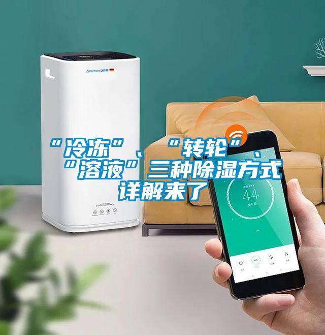 “冷凍”、“轉(zhuǎn)輪”、“溶液”三種除濕方式詳解來了