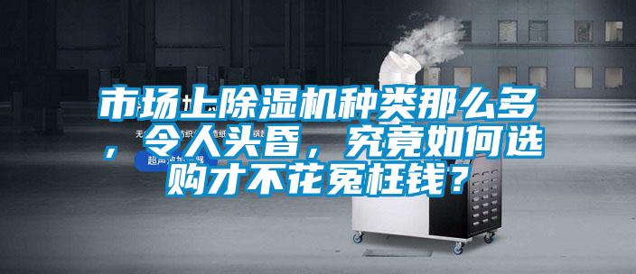 市場上除濕機種類那么多，令人頭昏，究竟如何選購才不花冤枉錢？