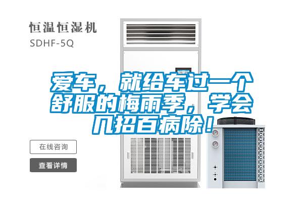 愛車，就給車過一個(gè)舒服的梅雨季，學(xué)會(huì)幾招百病除！