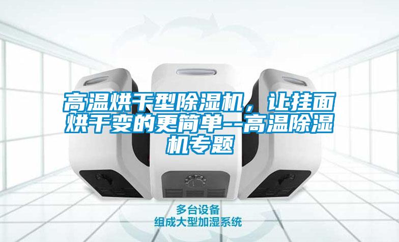 高溫烘干型除濕機(jī)，讓掛面烘干變的更簡單--高溫除濕機(jī)專題