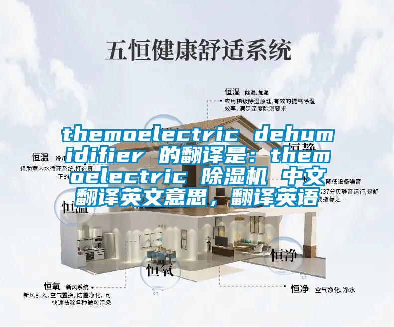 themoelectric dehumidifier 的翻譯是：themoelectric 除濕機(jī) 中文翻譯英文意思，翻譯英語(yǔ)