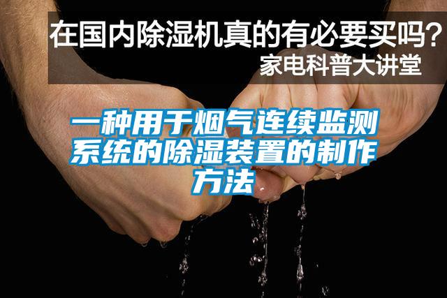 一種用于煙氣連續(xù)監(jiān)測(cè)系統(tǒng)的除濕裝置的制作方法