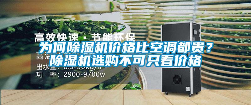 為何除濕機(jī)價格比空調(diào)都貴？除濕機(jī)選購不可只看價格