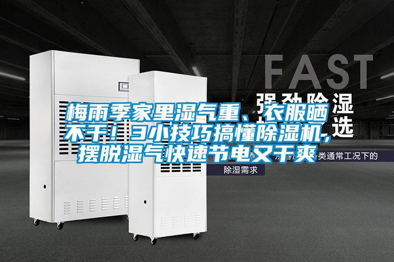 梅雨季家里濕氣重、衣服曬不干！3小技巧搞懂除濕機(jī)，擺脫濕氣快速節(jié)電又干爽