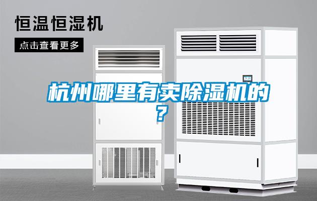 杭州哪里有賣除濕機的？