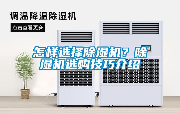 怎樣選擇除濕機？除濕機選購技巧介紹