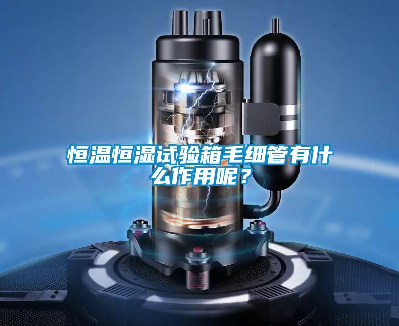 恒溫恒濕試驗箱毛細管有什么作用呢？