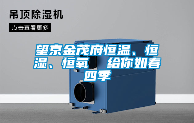 望京金茂府恒溫、恒濕、恒氧  給你如春四季