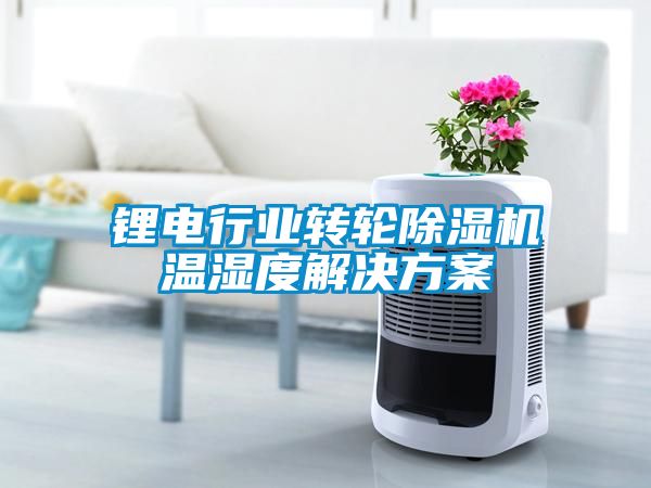 鋰電行業(yè)轉(zhuǎn)輪除濕機溫濕度解決方案