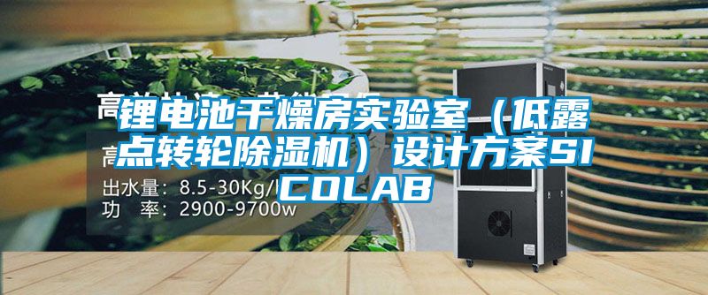 鋰電池干燥房實驗室（低露點轉(zhuǎn)輪除濕機(jī)）設(shè)計方案SICOLAB